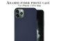 Favorable caja de la fibra de Max Aramid Fiber Case Carbon del iPhone 11 azul del color